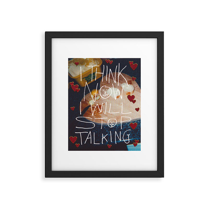 stop talking Framed Art Print Gallery Image 4