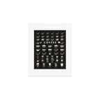 Coffee Types Chart Art Print Gallery Image 1