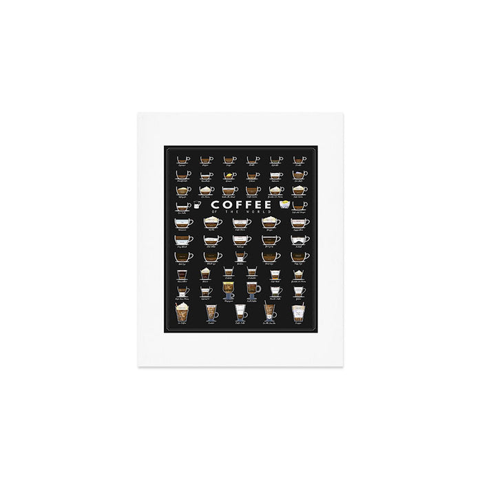 Coffee Types Chart Art Print Gallery Image 1