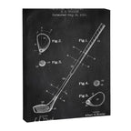 Golf Club chalkboard patent Canvas Print Gallery Image 6