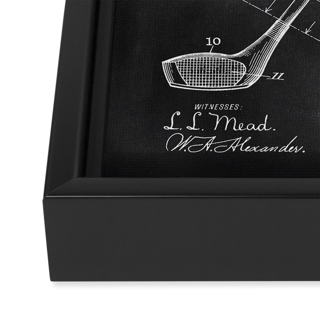 Golf Club chalkboard patent Framed Canvas Print Gallery Image 3