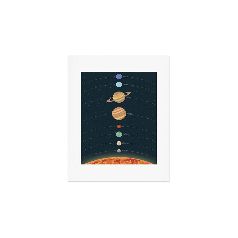 Solar system illustration Art Print Gallery Image 1