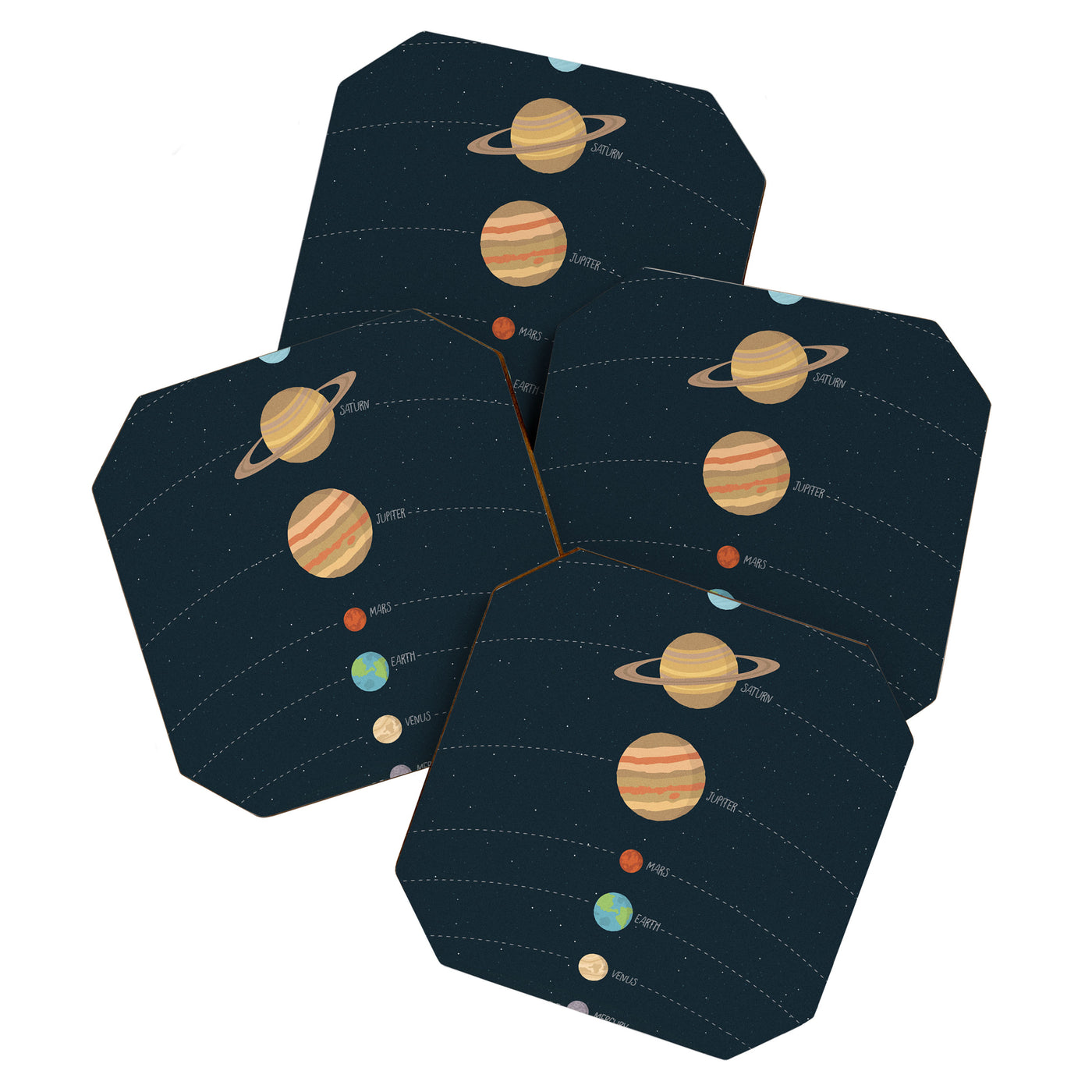 Solar system illustration Coaster