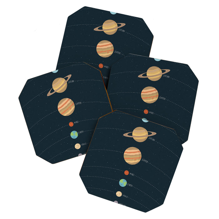Solar system illustration Coaster Gallery Image 1