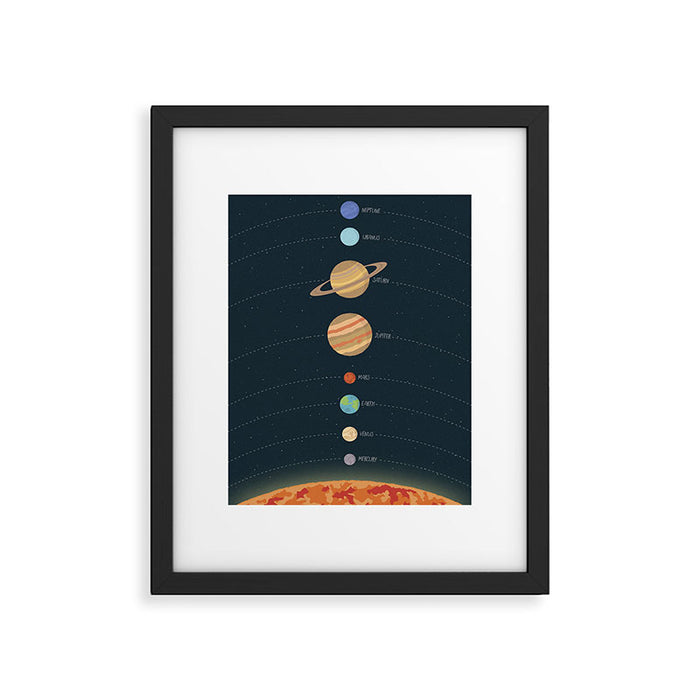 Solar system illustration Framed Art Print Gallery Image 1