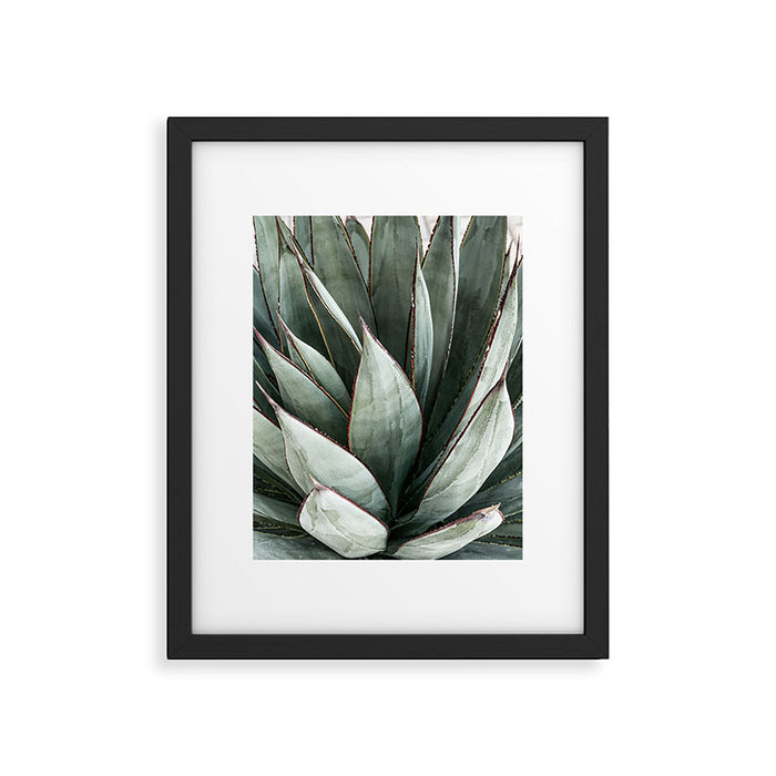 Cactus Leaves // Green Southwest Home Decor Vibes Desert Hombre Plant Photograph Framed Art Print Gallery Image 1