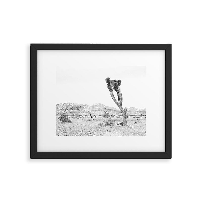 Vintage Desert Scape B&W // Cactus Nature Summer Sun Landscape Black and White Photography Framed Art Print Gallery Image 6