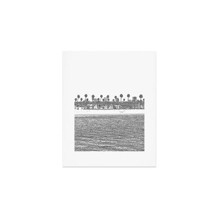 Vintage Newport Beach Print {4 of 4} | Photography Ocean Palm Trees B&W Tropical Summer Sky Art Print Gallery Image 1