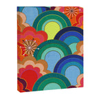 70s rainbow flowers sunset colors Canvas Print Gallery Image 6