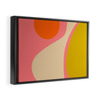 abstract composition modern blush pink Framed Canvas Print Gallery Image 2