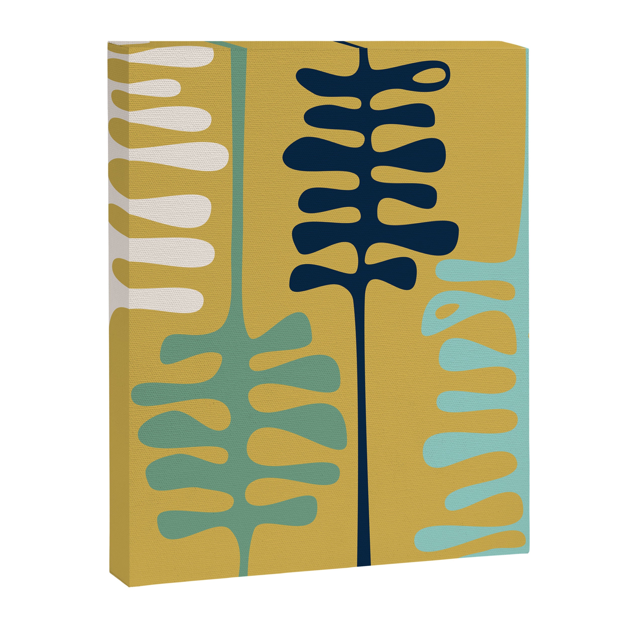 Abstract jungle - mustard Canvas Print Gallery Image 6