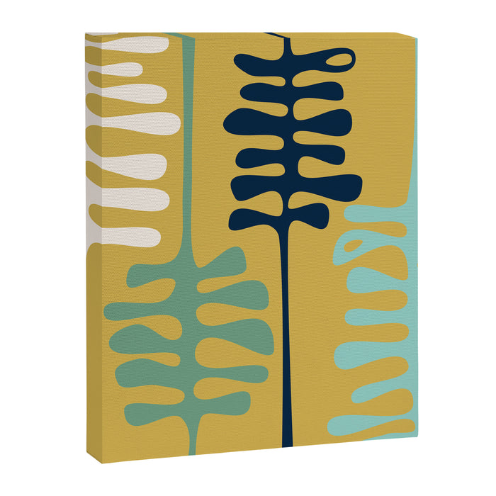 Abstract jungle - mustard Canvas Print Gallery Image 1