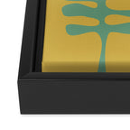 Abstract jungle - mustard Framed Canvas Print Gallery Image 3