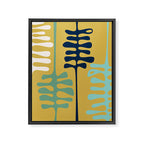 Abstract jungle - mustard Framed Canvas Print Gallery Image 6