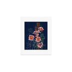 Alfons Mucha would love this flowers - dark blue Art Print Gallery Image 1