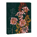 Alfons Mucha would love this flowers - emerald green Canvas Print Gallery Image 6
