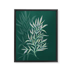 animal patterned Willow twig emerald Framed Canvas Print Gallery Image 6