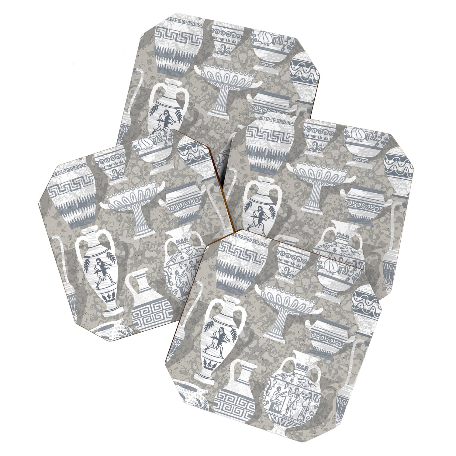 Antique pottery neutral Coaster Gallery Image 1