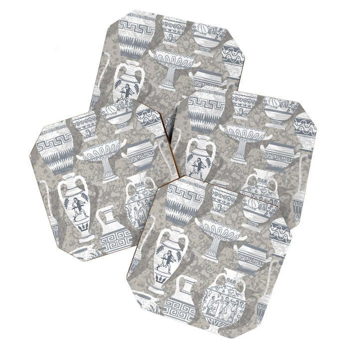 Antique pottery neutral Coaster Gallery Image 1
