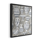 Antique pottery neutral Framed Canvas Print Gallery Image 2