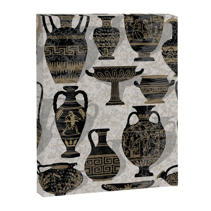 Antique pottery warm black Canvas Print Gallery Image 1