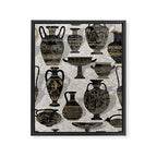 Antique pottery warm black Framed Canvas Print Gallery Image 6