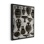 Antique pottery warm black Framed Canvas Print Gallery Image 2