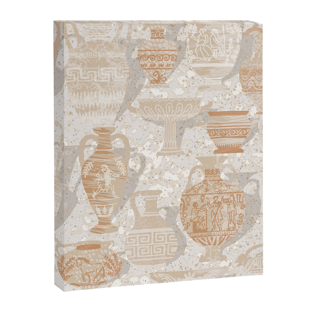 Antique pottery warm neutral Canvas Print Gallery Image 6