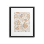 Antique pottery warm neutral Framed Art Print Gallery Image 5