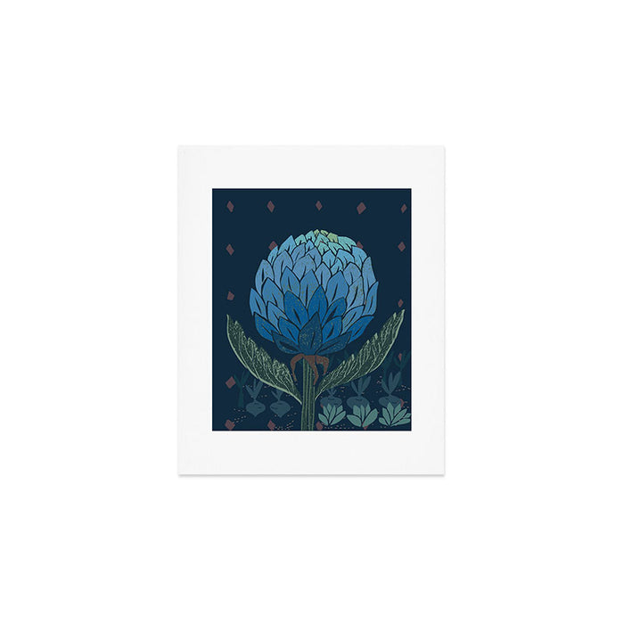 Artichoke dark blue Art Print Gallery Image 1