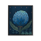 Artichoke dark blue Framed Canvas Print Gallery Image 6