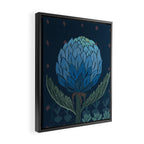Artichoke dark blue Framed Canvas Print Gallery Image 2