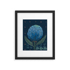 Artichoke dark blue Framed Art Print Gallery Image 5