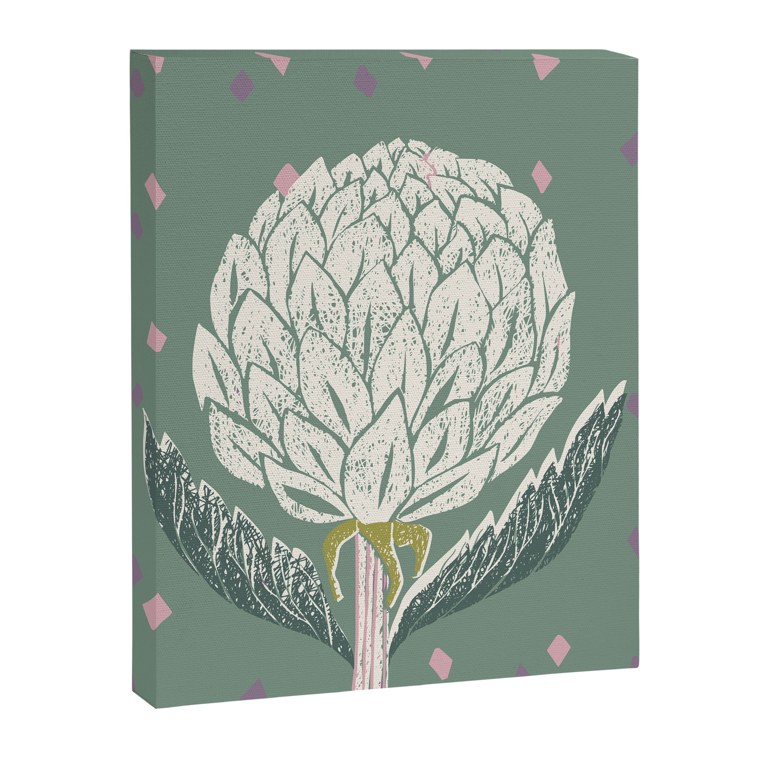 Artichoke sage green Canvas Print Gallery Image 6