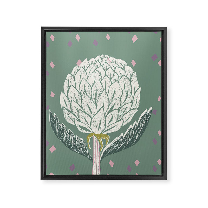 Artichoke sage green Framed Canvas Print Gallery Image 6
