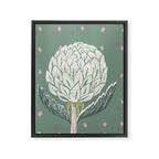 Artichoke sage green Framed Canvas Print Gallery Image 6