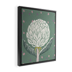 Artichoke sage green Framed Canvas Print Gallery Image 2