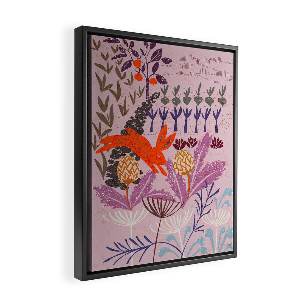 Artichoke thief at sunrise Framed Canvas Print Gallery Image 2