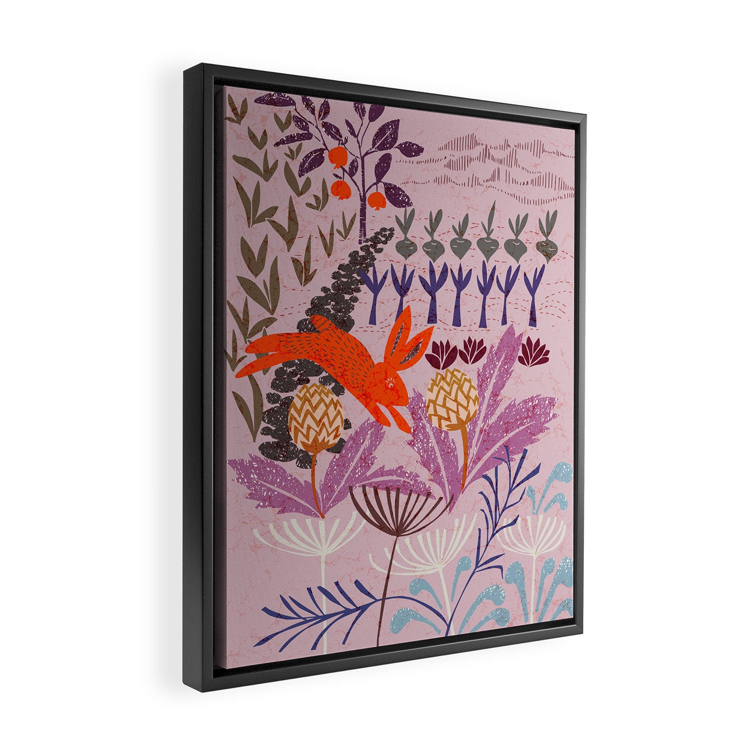 Artichoke thief at sunrise Framed Canvas Print Gallery Image 2