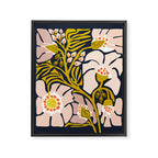 Backyard flower - modern floral illustration Framed Canvas Print Gallery Image 8
