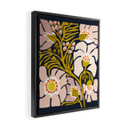 Backyard flower - modern floral illustration Framed Canvas Print Gallery Image 2