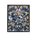 Beach thistle and shells dark navy Framed Canvas Print Gallery Image 6