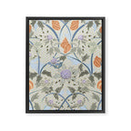 Beach thistle and shells with backgrd pattern Framed Canvas Print Gallery Image 6