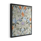 Beach thistle and shells with backgrd pattern Framed Canvas Print Gallery Image 2