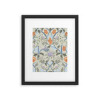 Beach thistle and shells with backgrd pattern Framed Art Print Gallery Image 5