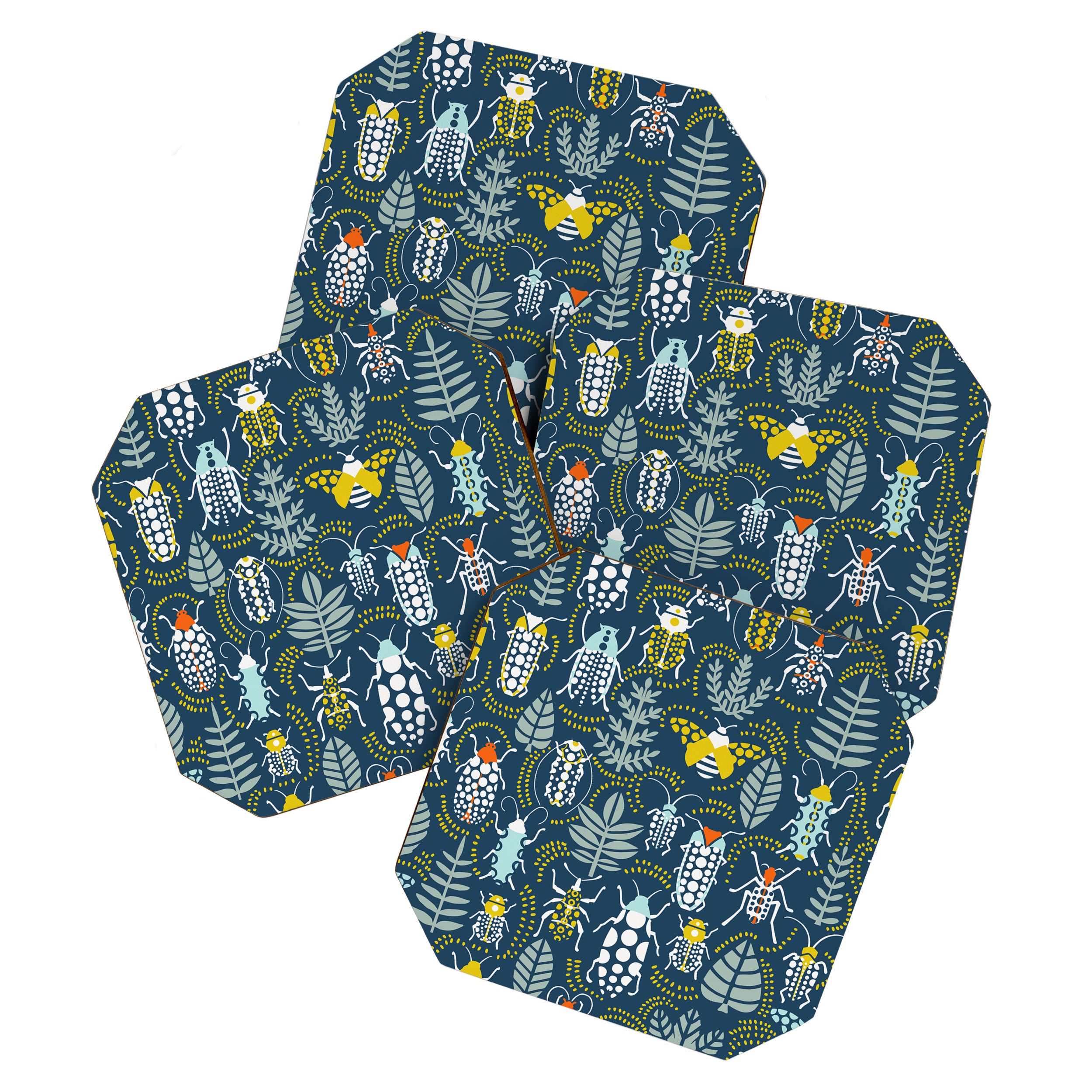 Beetle collection in dark Coaster Gallery Image 1