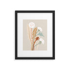 Big flower Dandelion blossom modern illustration rusty terracotta Framed Art Print Gallery Image 4