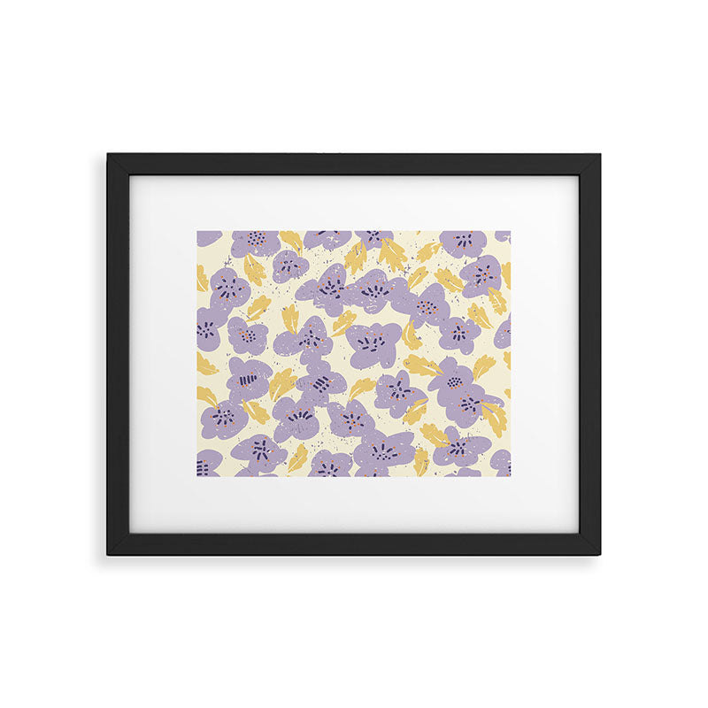 Big flowers Lanvender Framed Art Print Gallery Image 4