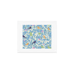 Birds in branches chalky blue Art Print Gallery Image 1