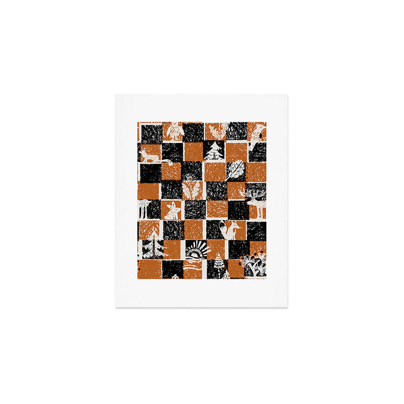 Black Forest check Art Print Gallery Image 1